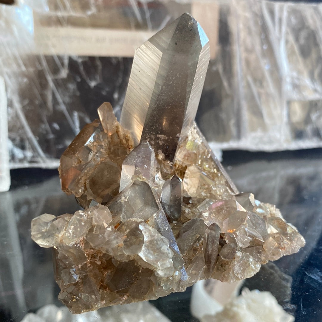 Smoky Quartz Cluster w/ Rainbowwsss! 264 grams - Moon Room Shop and Wellness