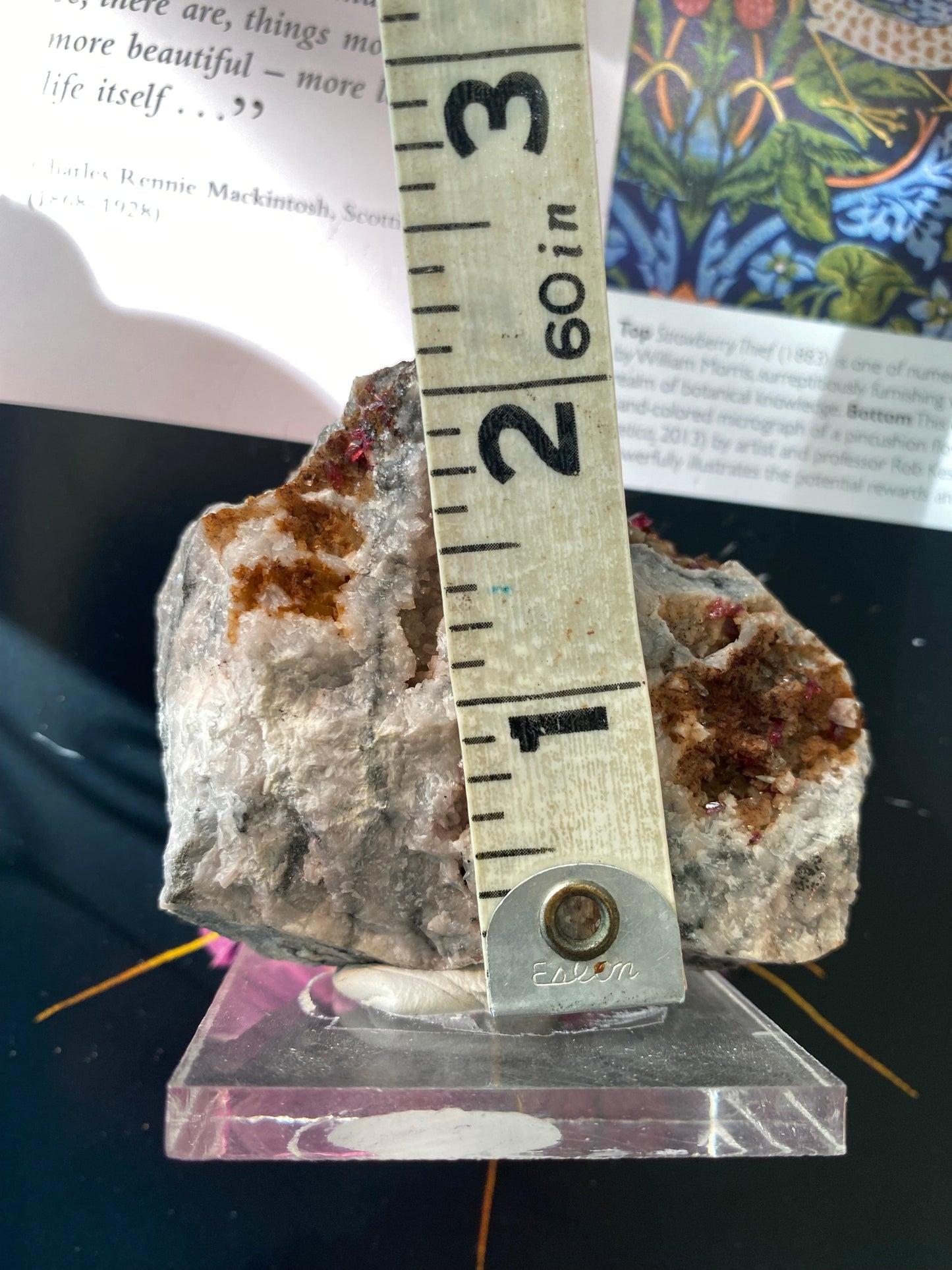Roselite and Heterogenite on Dolomite 233 g Aghbar Mine Morocco - Moon Room Shop and Wellness