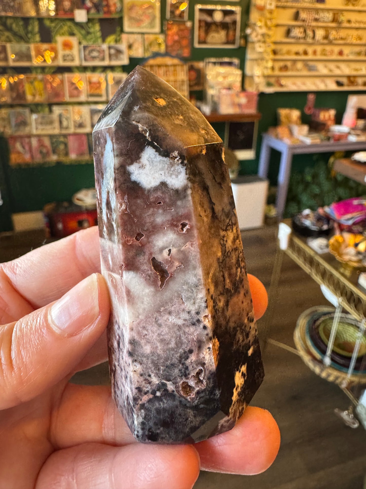 Chalcedony & Druzy Quartz Tower 141 g Brazil