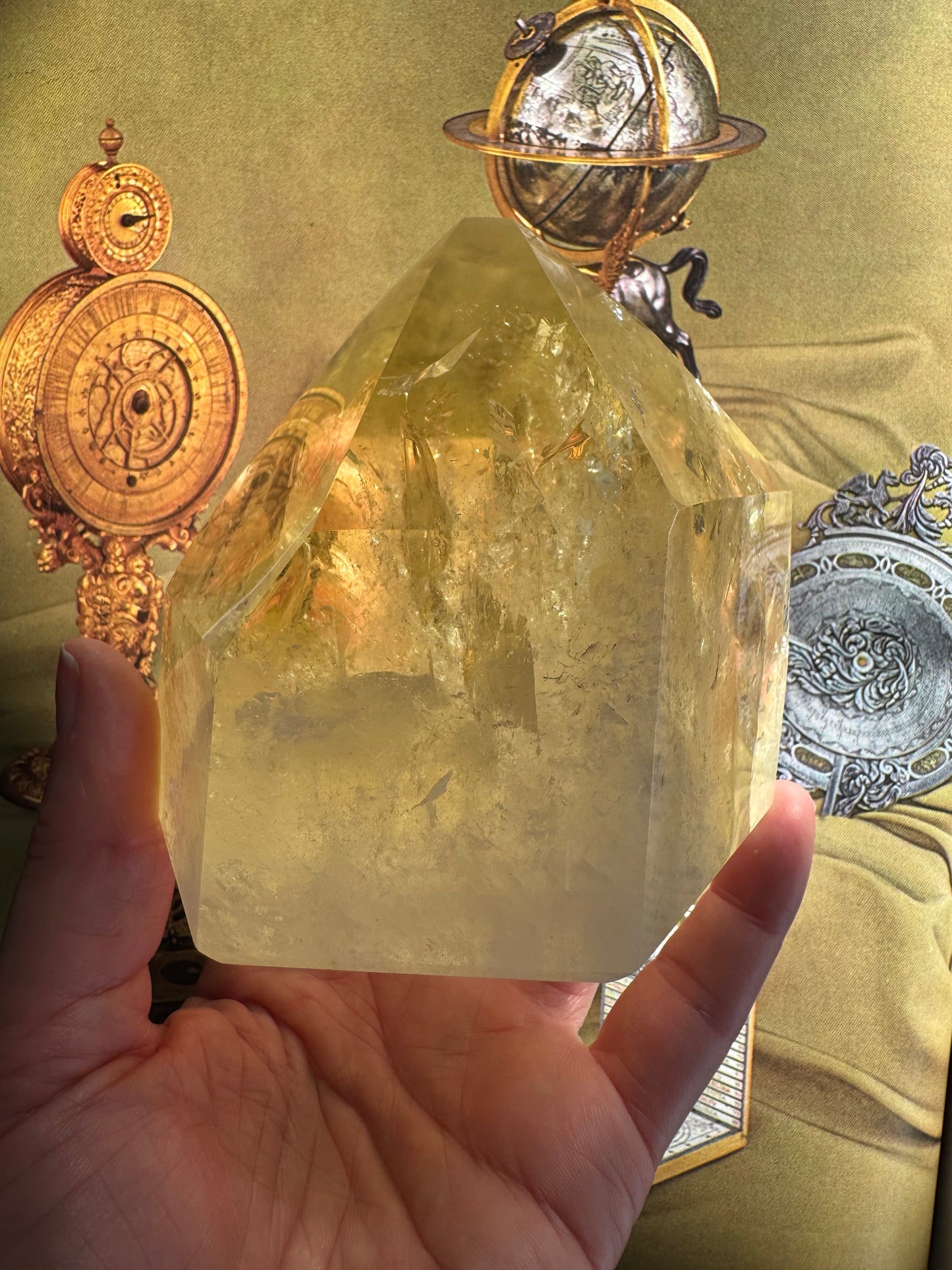 Lemon Quartz Tower 1.67 pound Brazil Gorgeous - Moon Room Shop and Wellness