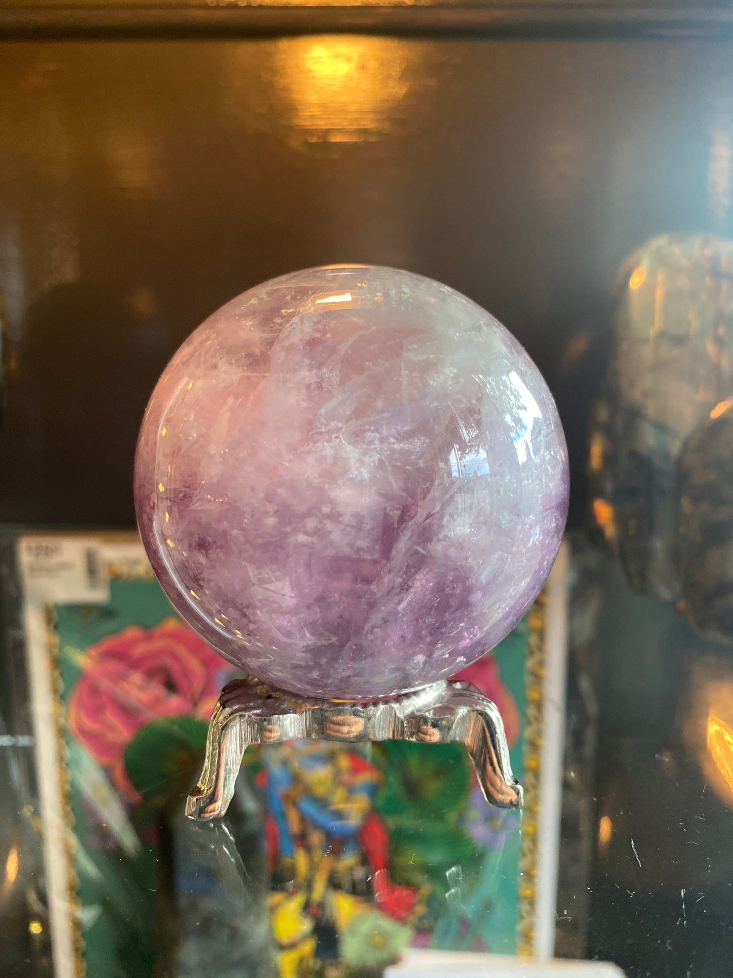 Rainbow Fluorite Sphere 423 g - Moon Room Shop and Wellness