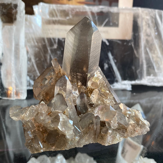 Smoky Quartz Cluster w/ Rainbowwsss! 264 grams - Moon Room Shop and Wellness