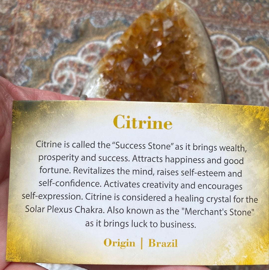 Citrine Standing Cluster (heat treated) 766 g - Moon Room Shop and Wellness