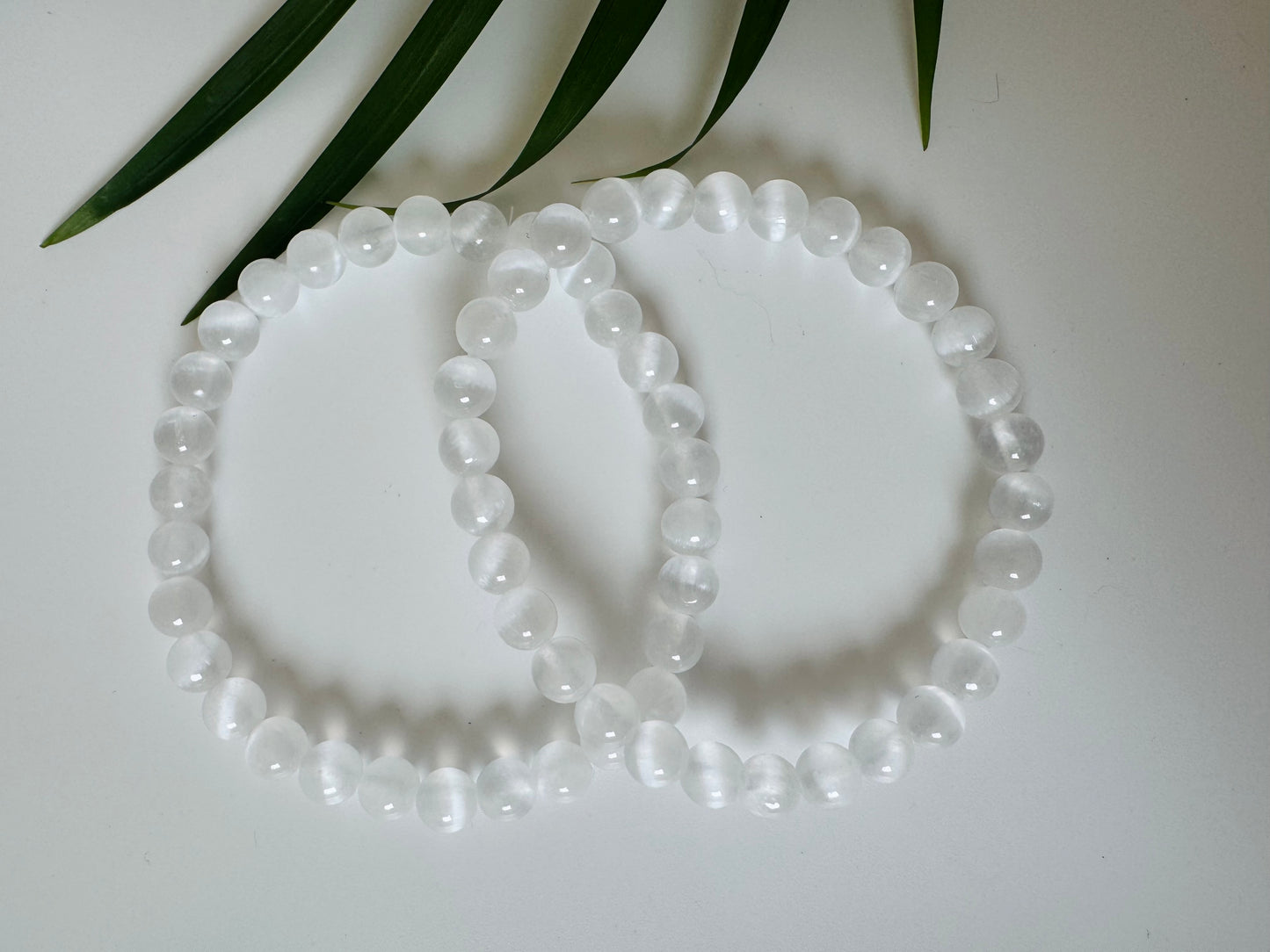 Selenite Stretch Bracelet 6mm - Moon Room Shop and Wellness