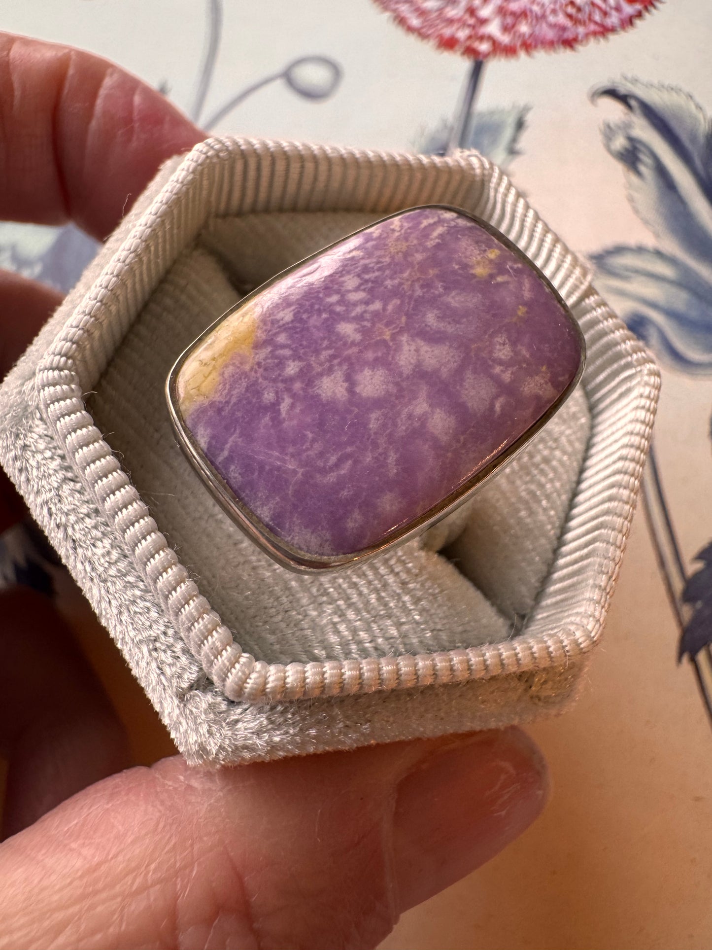 Phosphosiderite Sterling Silver Adjustable Ring - Moon Room Shop and Wellness