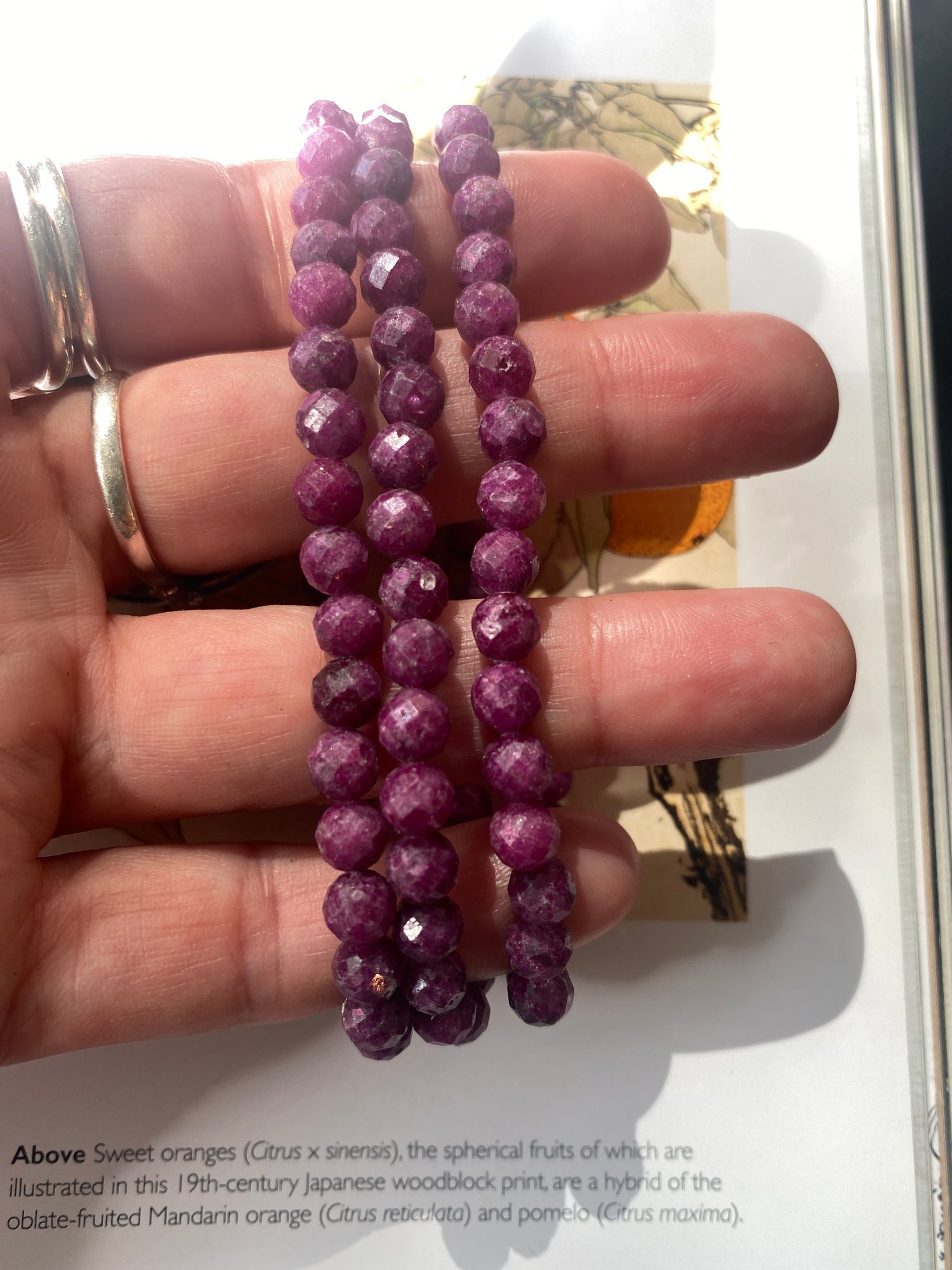 Ruby Faceted Stretch Bracelet 6mm - Moon Room Shop and Wellness