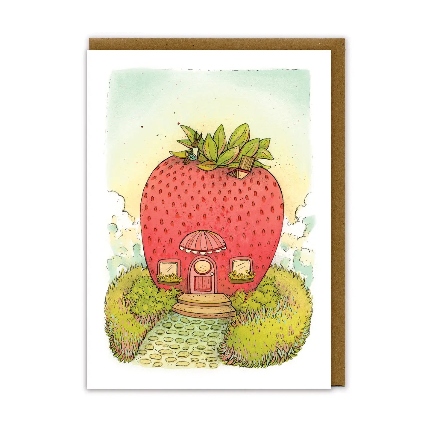 Strawberry Greeting Card by Nimasprout - Moon Room Shop and Wellness
