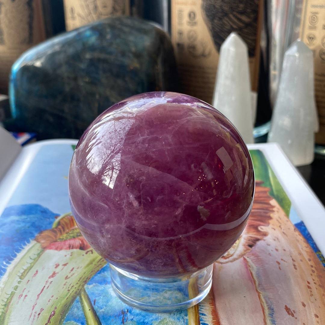 Rainbow Fluorite Sphere 1.31 lbs - Moon Room Shop and Wellness