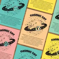 Scratch Off "Cosmic Cat" Fortune Affirmation Card - Moon Room Shop and Wellness