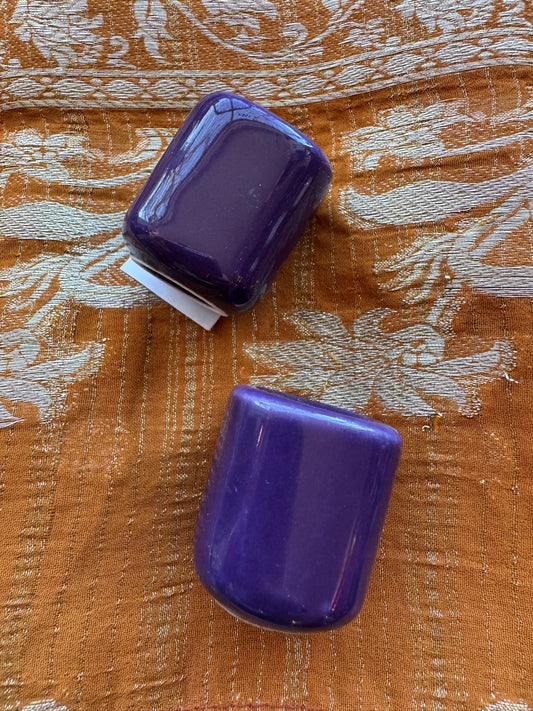 Ceramic Chime Candle Holder- Purple - Moon Room Shop and Wellness