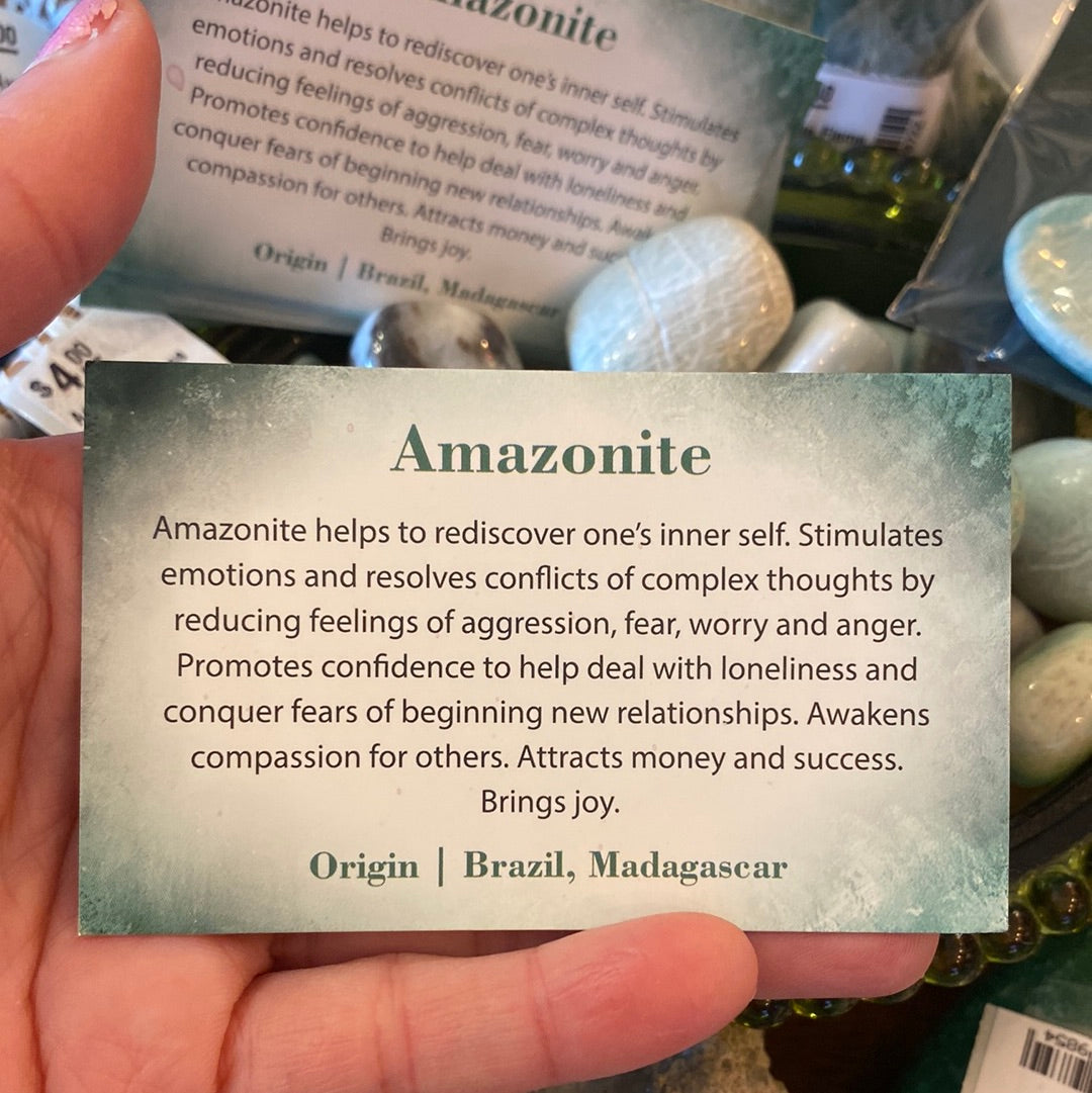 Amazonite Tumbled Large - Moon Room Shop and Wellness
