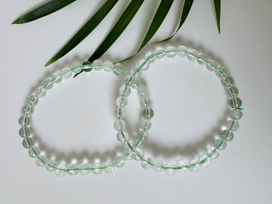 Prasiolite Stretch Bracelet 6mm - Moon Room Shop and Wellness