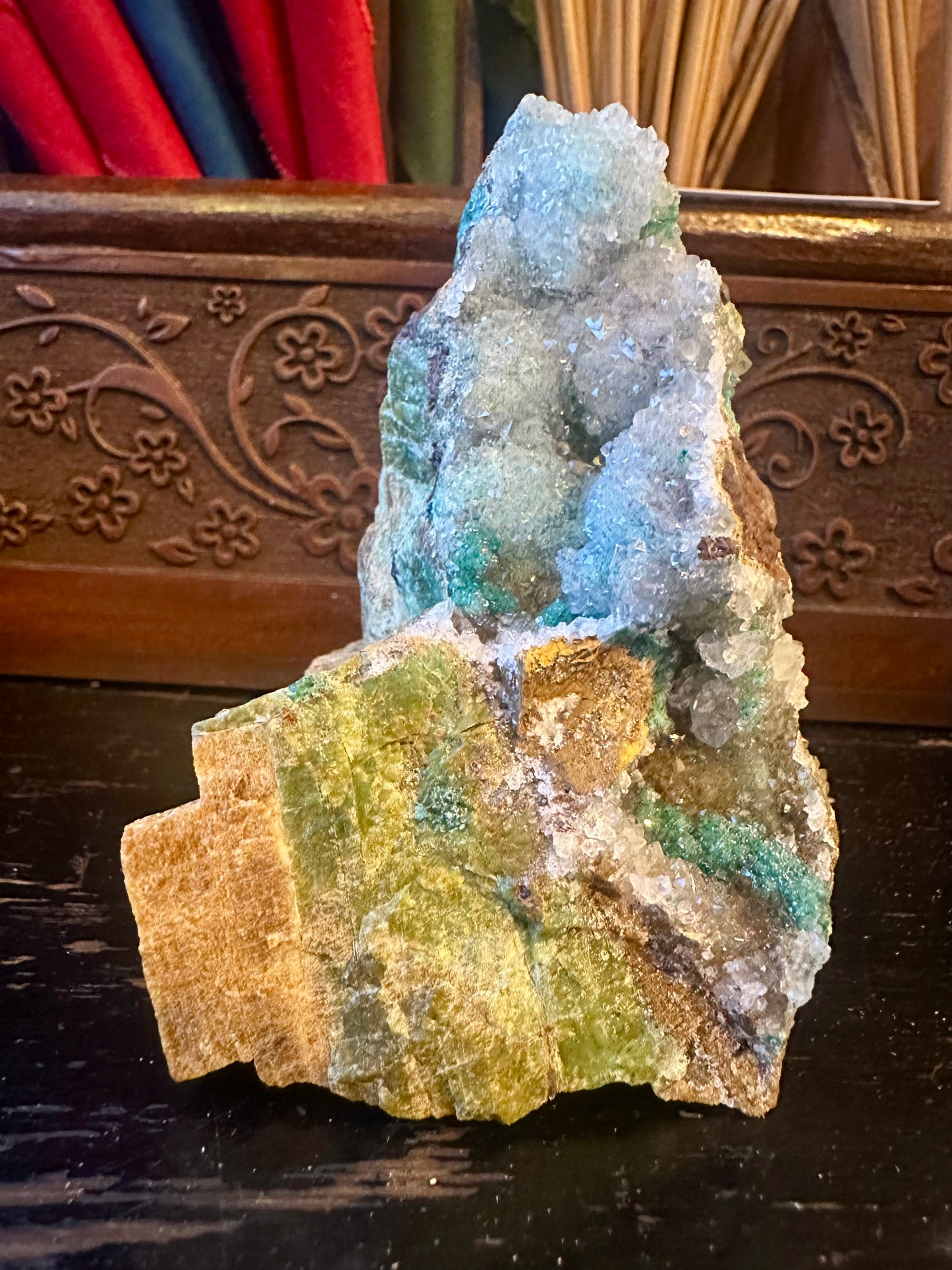 Druzy Chrysocolla Specimen 356 g So Sweet! - Moon Room Shop and Wellness