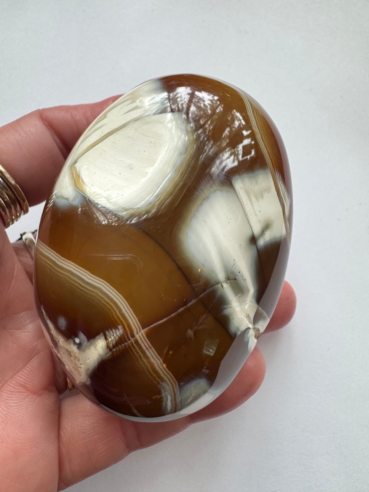Carnelian Palm Stone 196 g Madagascar - Moon Room Shop and Wellness