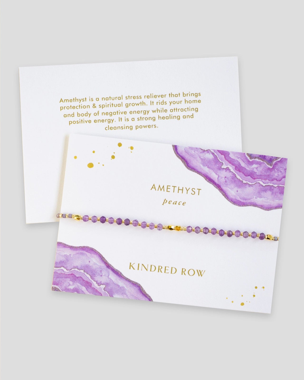 Amethyst Healing Gemstone Stacking Bracelet - Moon Room Shop and Wellness