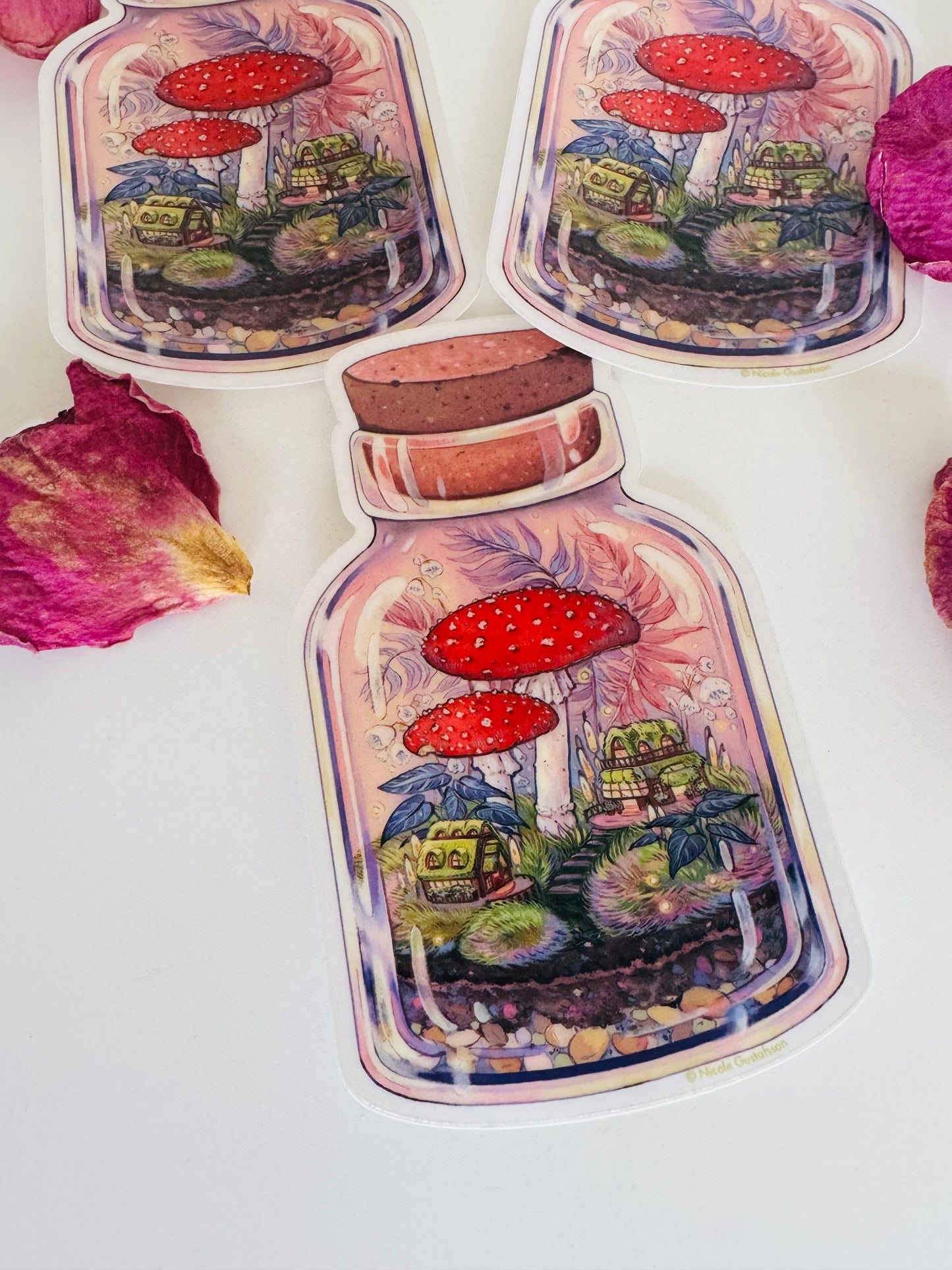 Mushroom Terrarium Sticker by Nimasprout - Moon Room Shop and Wellness