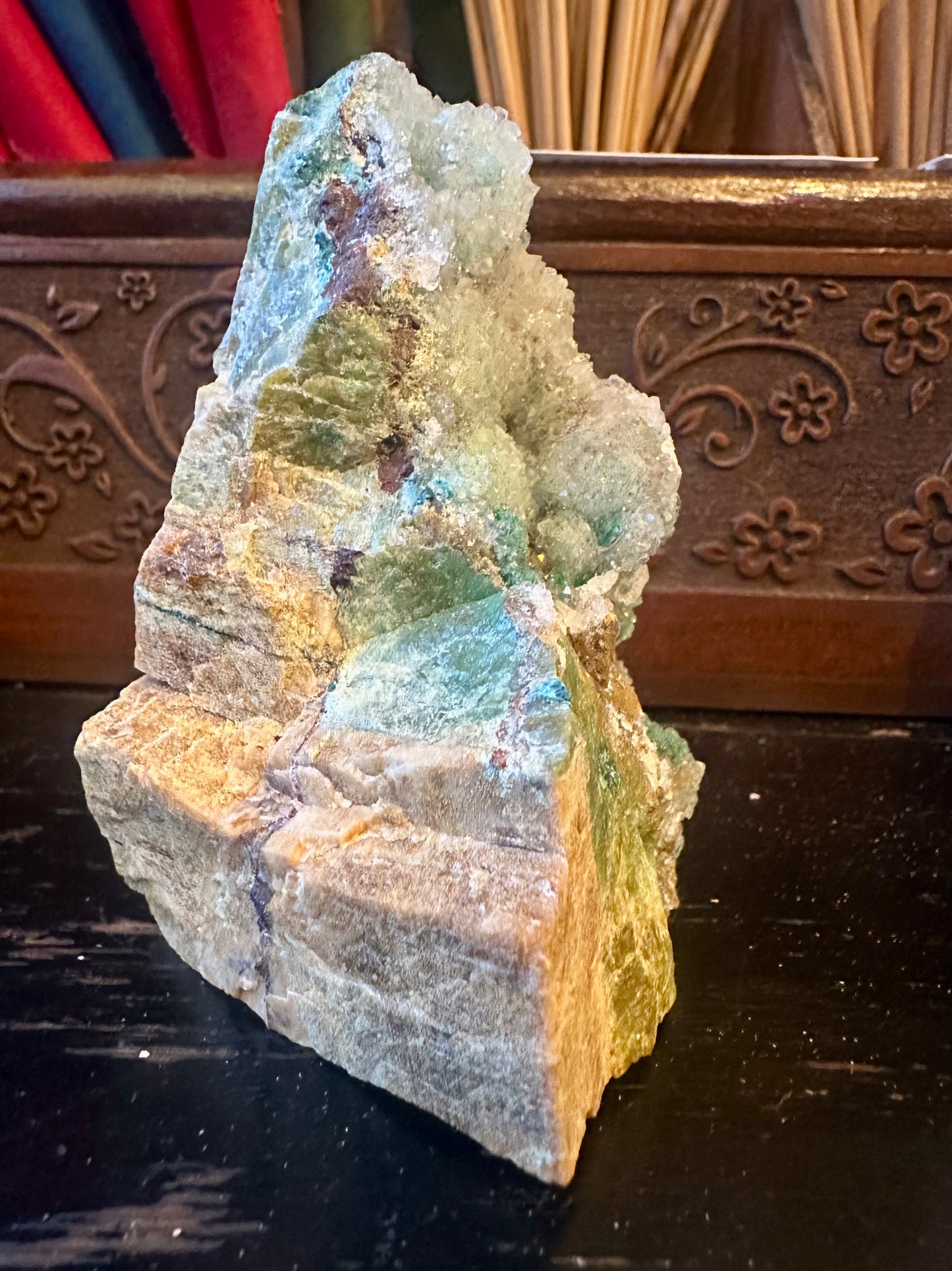 Druzy Chrysocolla Specimen 356 g So Sweet! - Moon Room Shop and Wellness