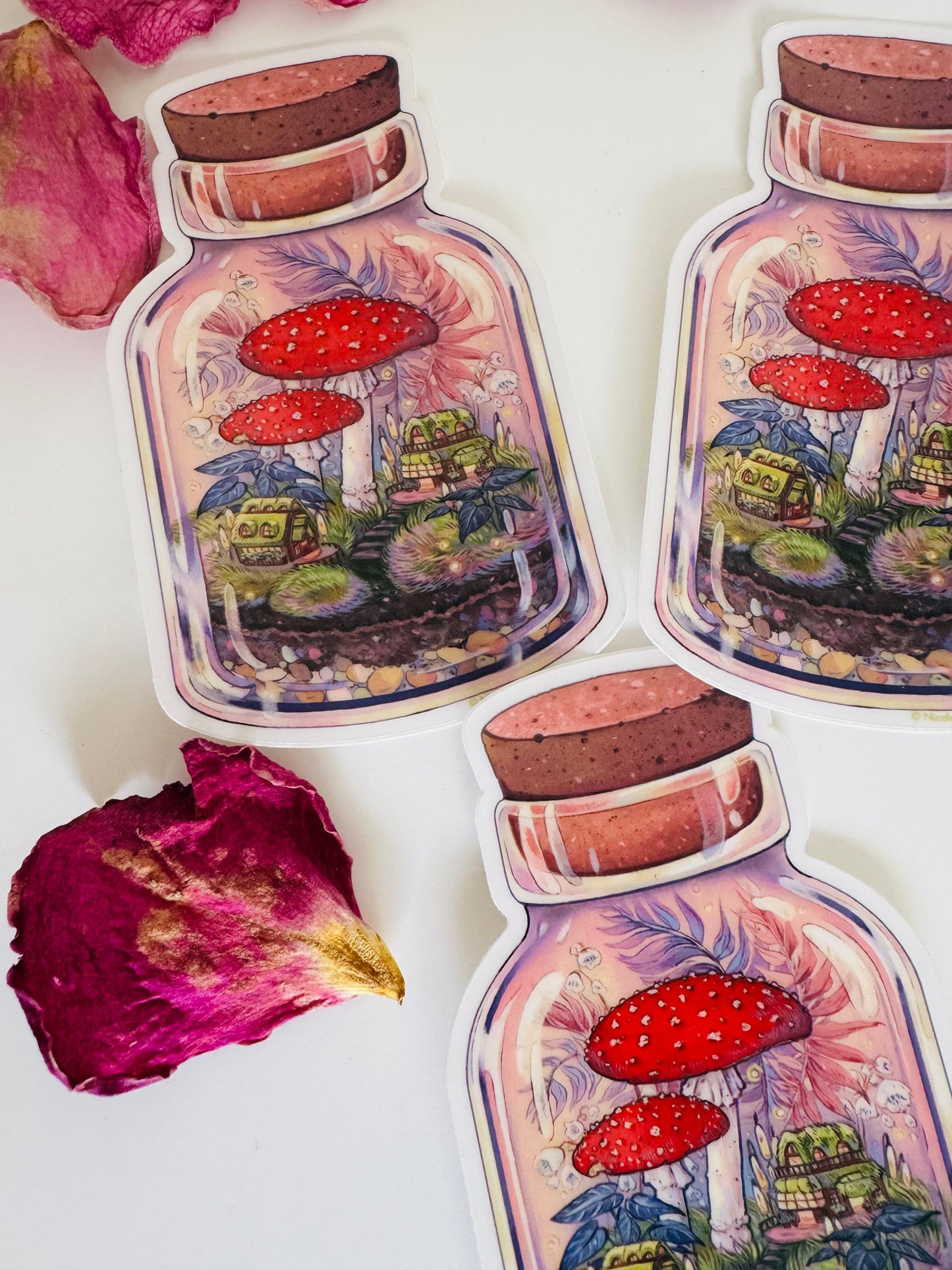 Mushroom Terrarium Sticker by Nimasprout - Moon Room Shop and Wellness