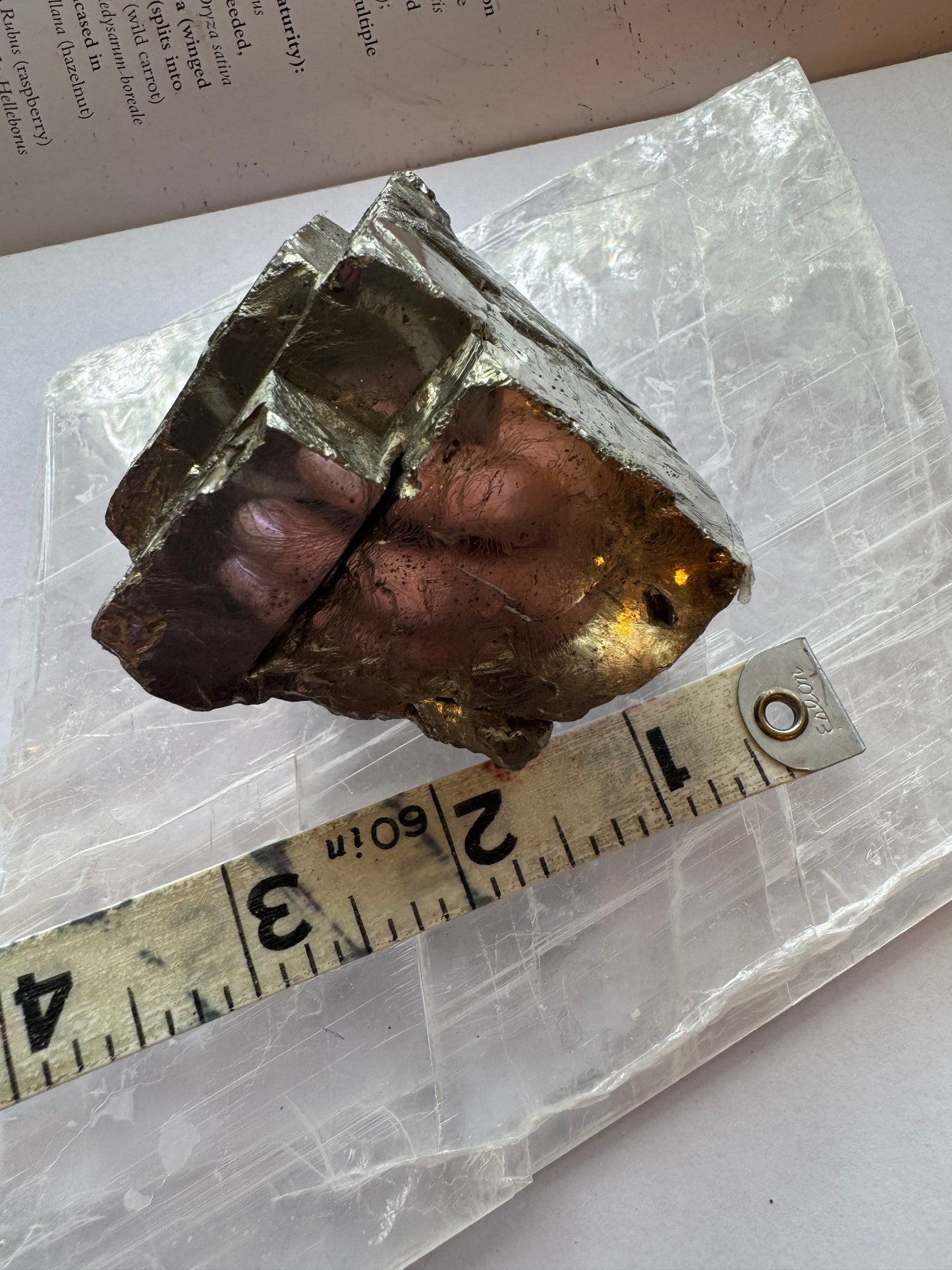 Pyrite Cube - mirror- 452 g - Peruvian Beauty! - Moon Room Shop and Wellness