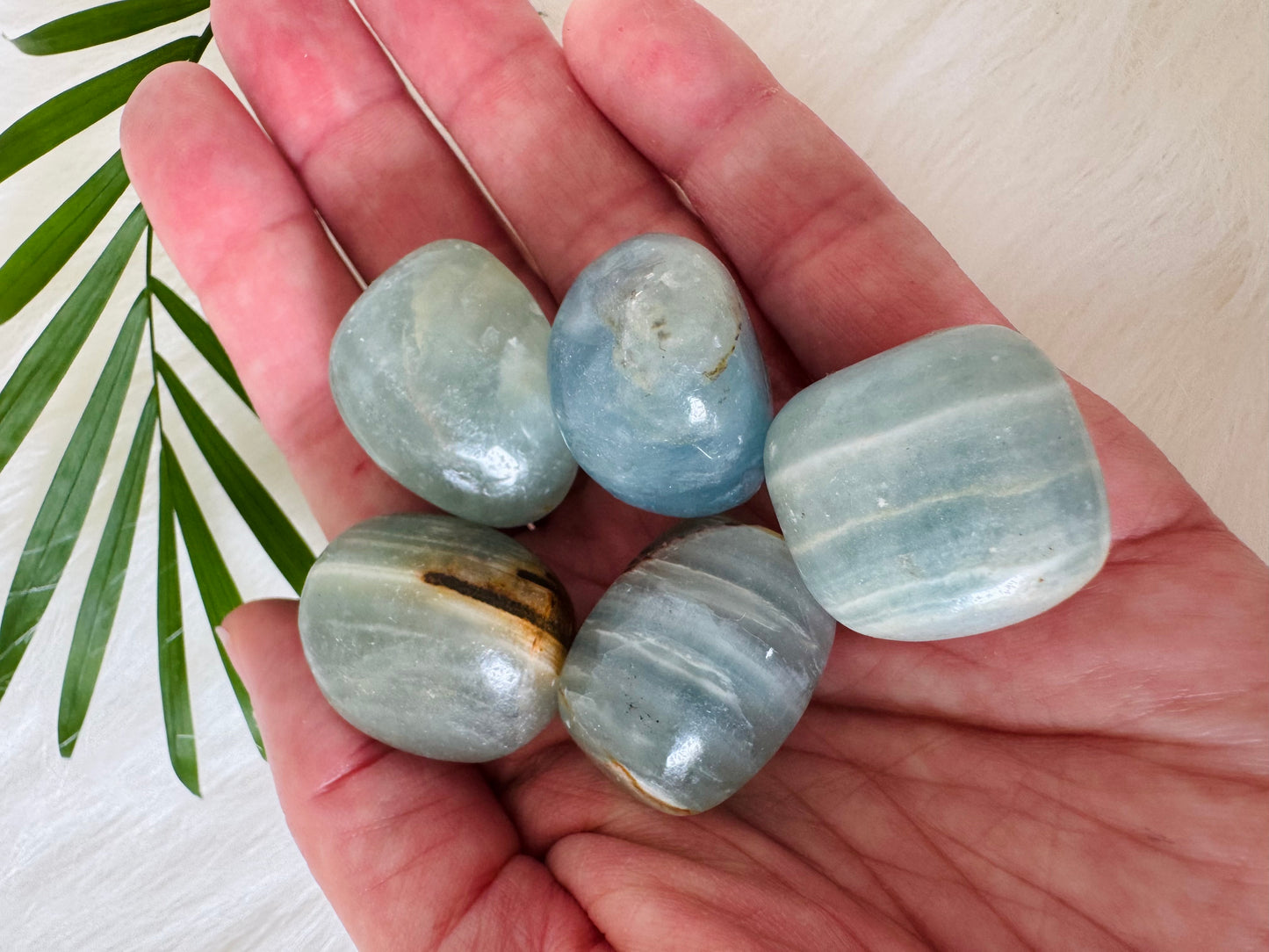 Aqua Calcite Tumbled - Moon Room Shop and Wellness
