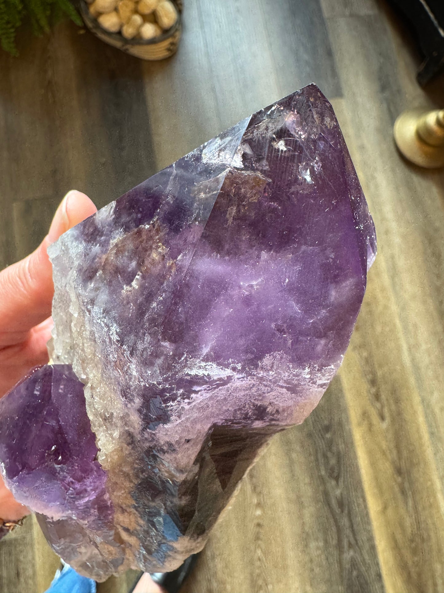 Amethyst Double Point Spear Dragons Tooth Spear 2.75 lb - Moon Room Shop and Wellness
