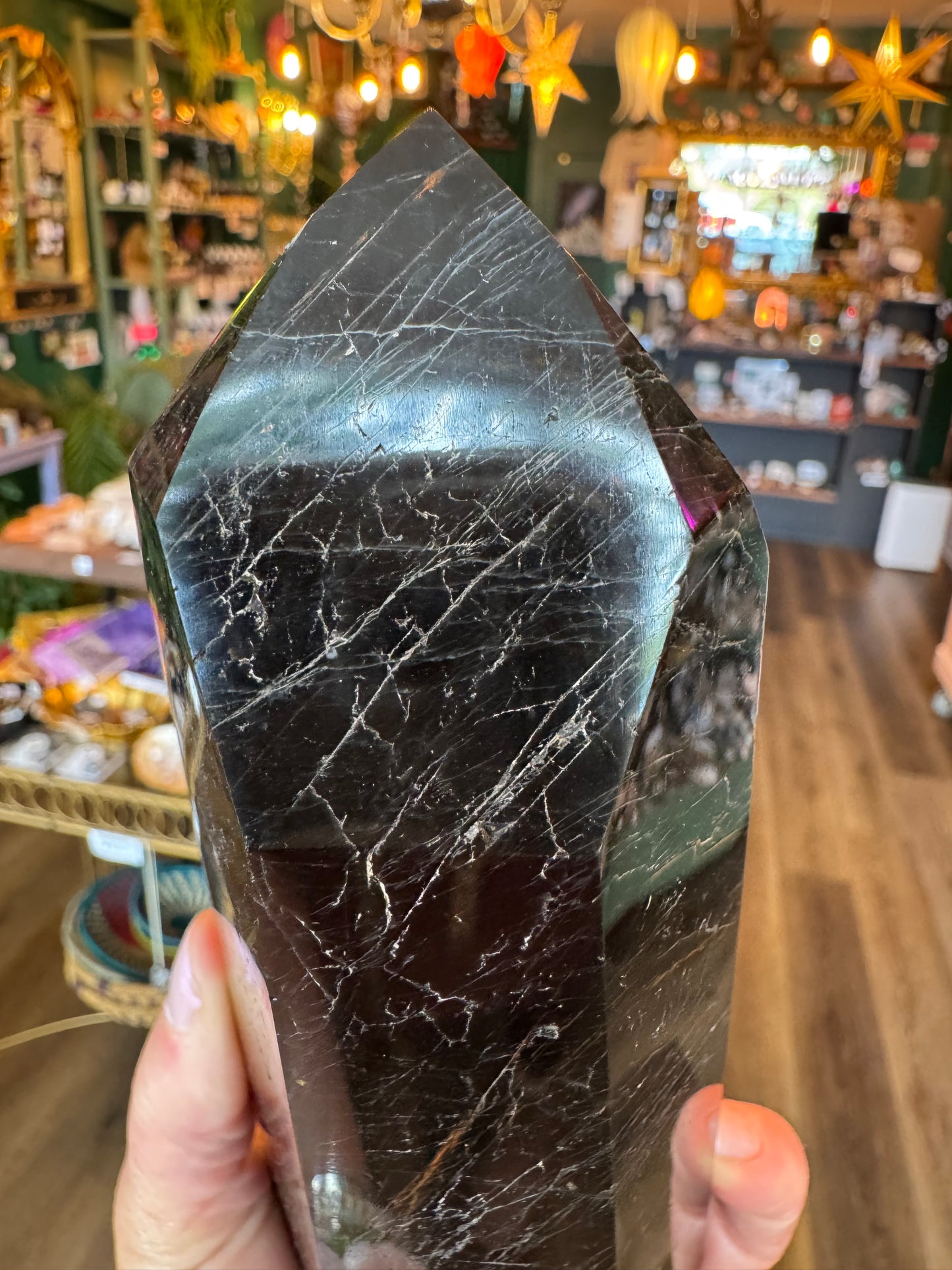 Black Tourmaline Tower 1.84 lbs Brazil - Moon Room Shop and Wellness
