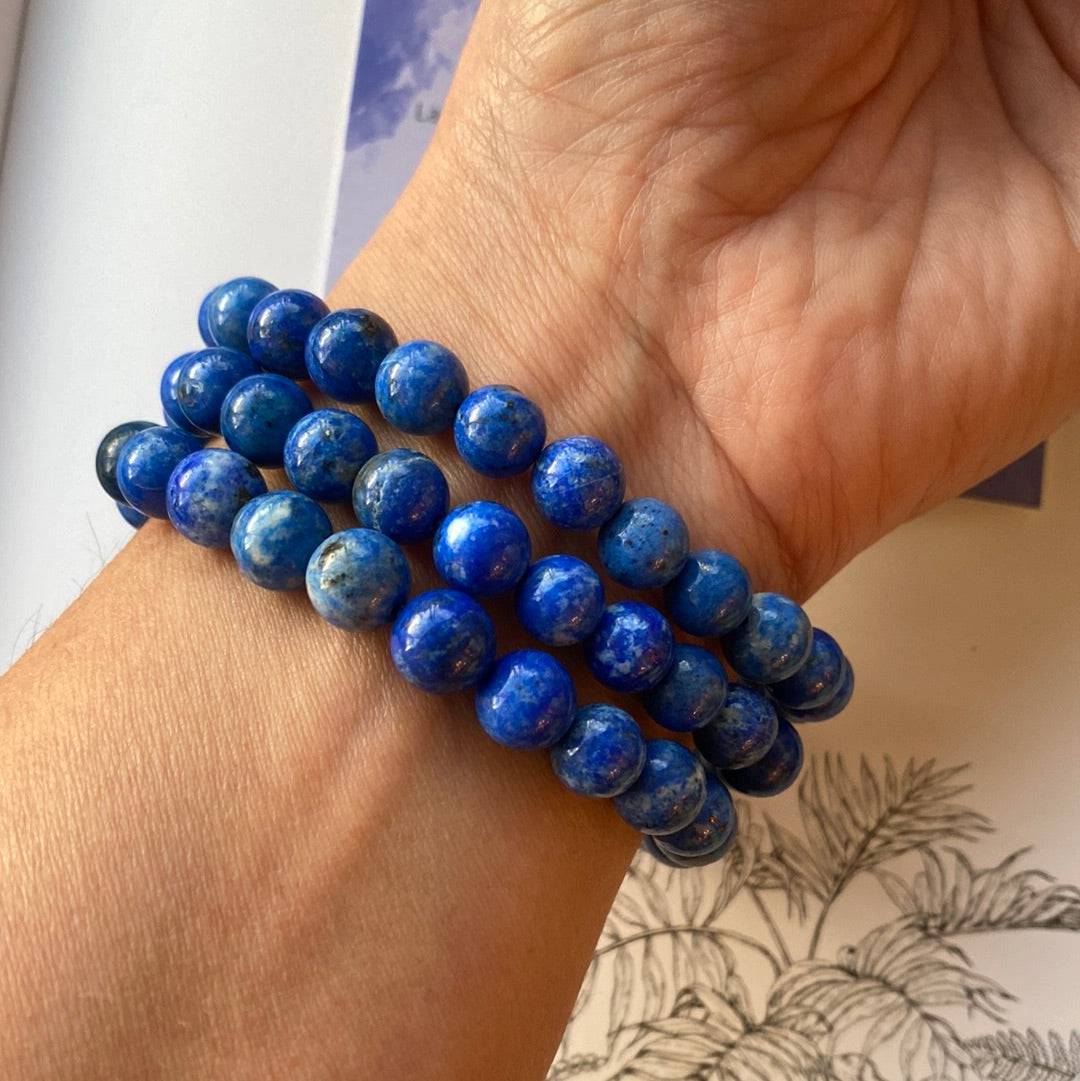 Lapis Lazuli Stretch Bracelet 8 mm - Moon Room Shop and Wellness