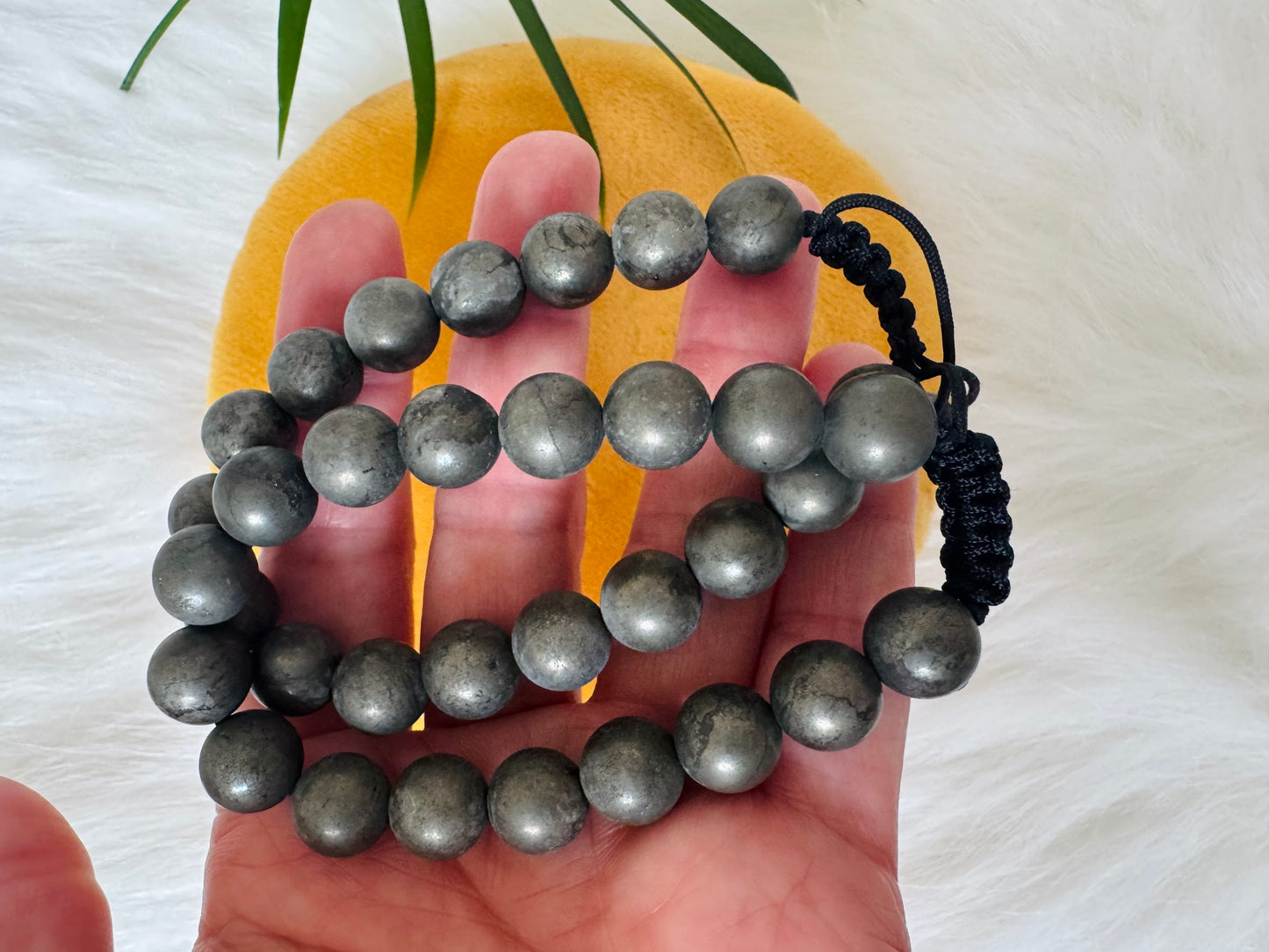 Pyrite Grade A ++ 10 mm Adjustable Bracelet - Moon Room Shop and Wellness
