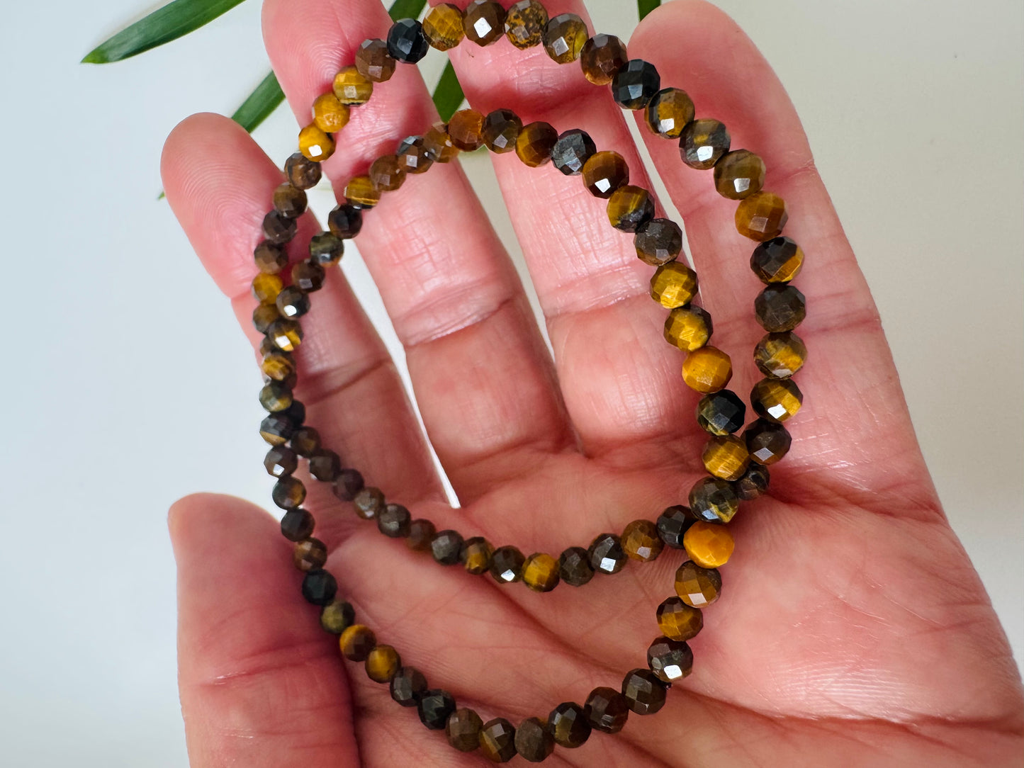 Tiger's Eye Faceted Stretch Bracelet 4mm - Moon Room Shop and Wellness