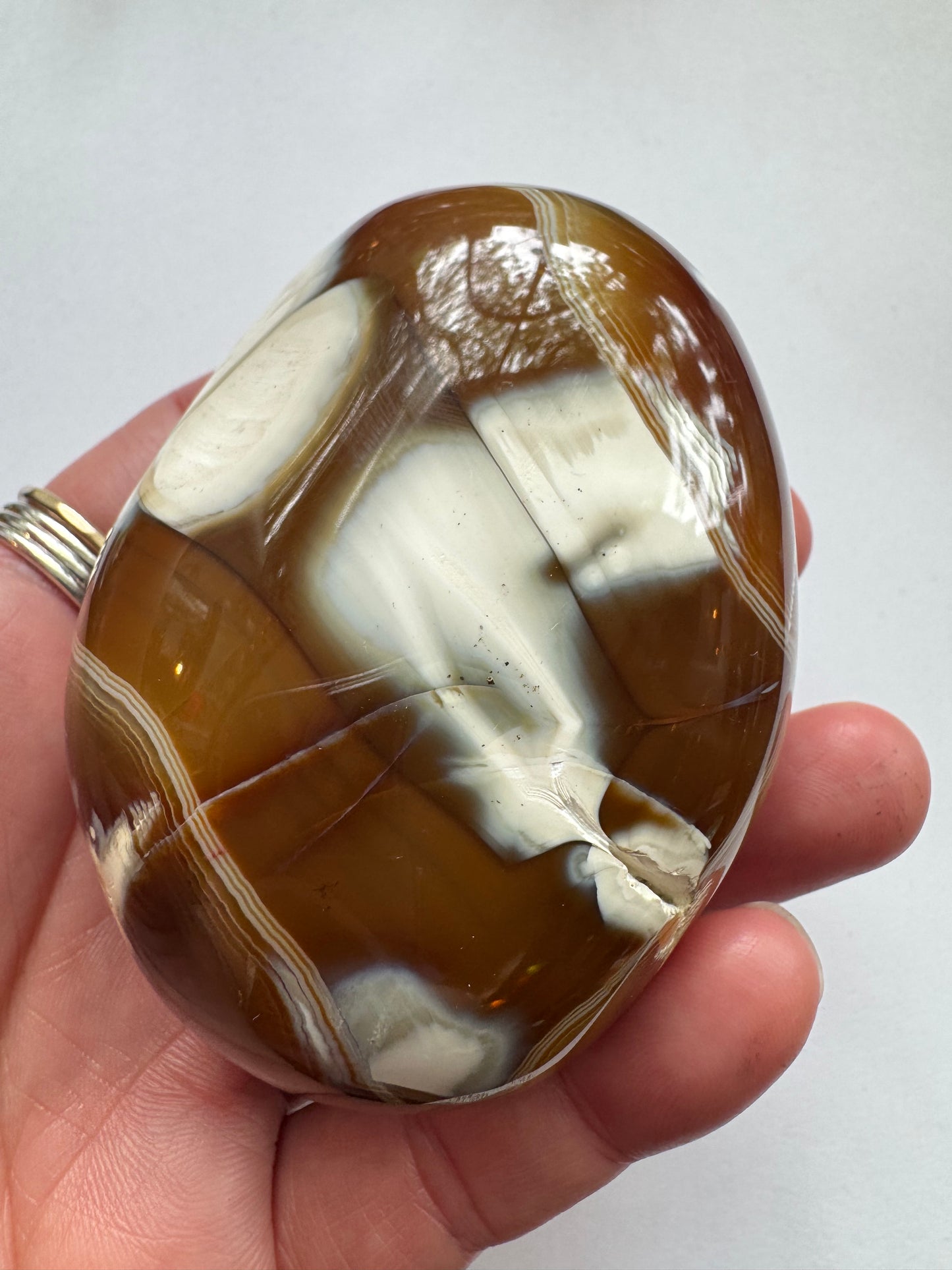 Carnelian Palm Stone 196 g Madagascar - Moon Room Shop and Wellness
