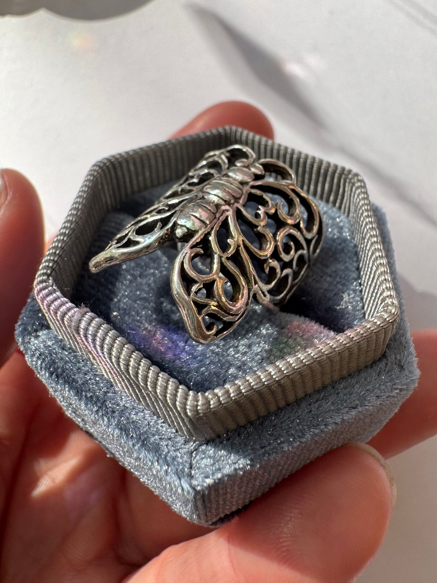 Butterfly Sterling Silver Ring Size 6 - Moon Room Shop and Wellness