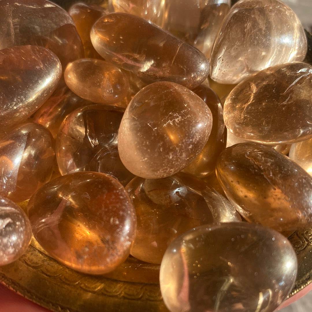Tangerine Aura Quartz Tumbled - Moon Room Shop and Wellness