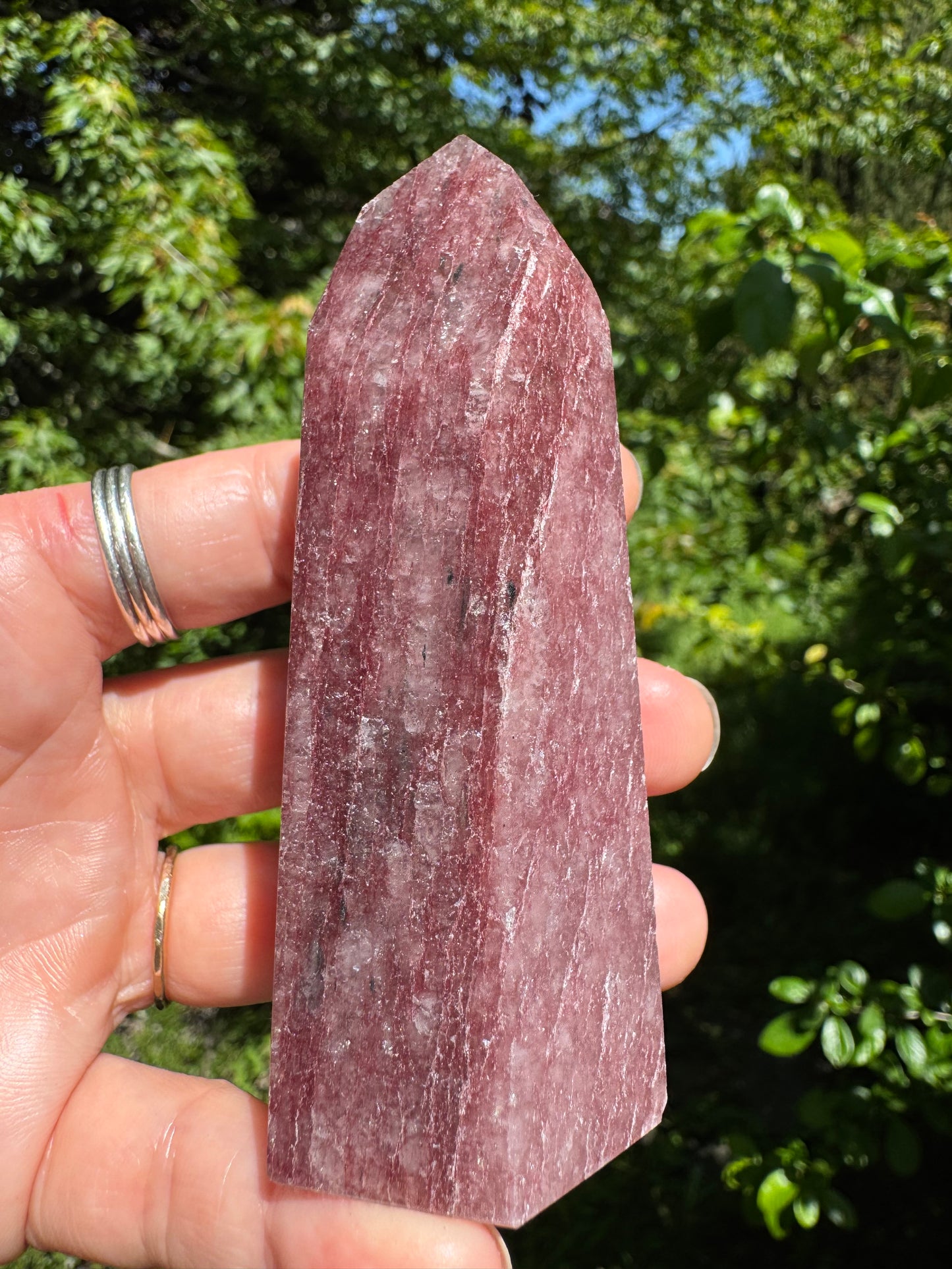 Strawberry Quartz Tower - Brazil Beauty - 162 g - Moon Room Shop and Wellness