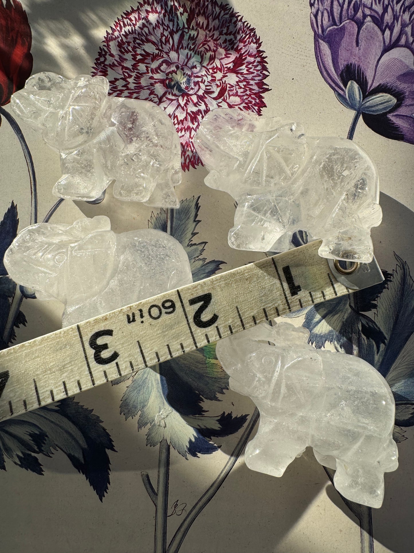 Clear Quartz Elephant 1.75"x1.25" - Moon Room Shop and Wellness