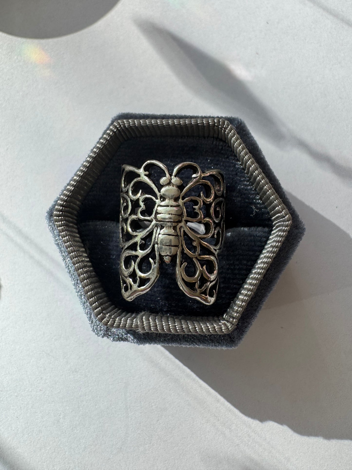 Butterfly Sterling Silver Ring Size 6 - Moon Room Shop and Wellness