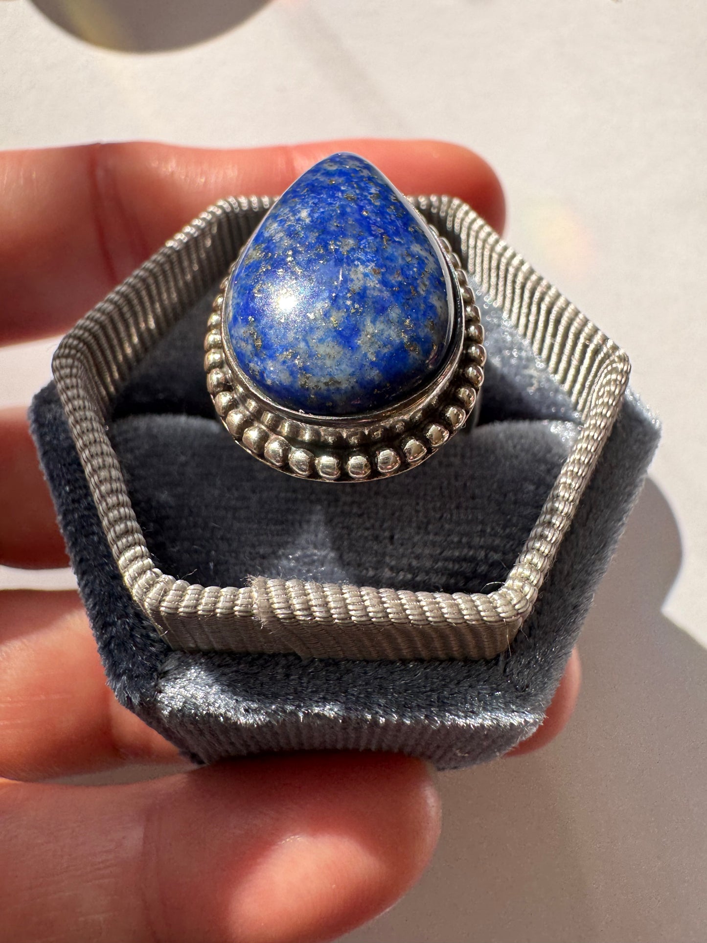 Lapis Sterling Silver Ring Size 7 - Moon Room Shop and Wellness