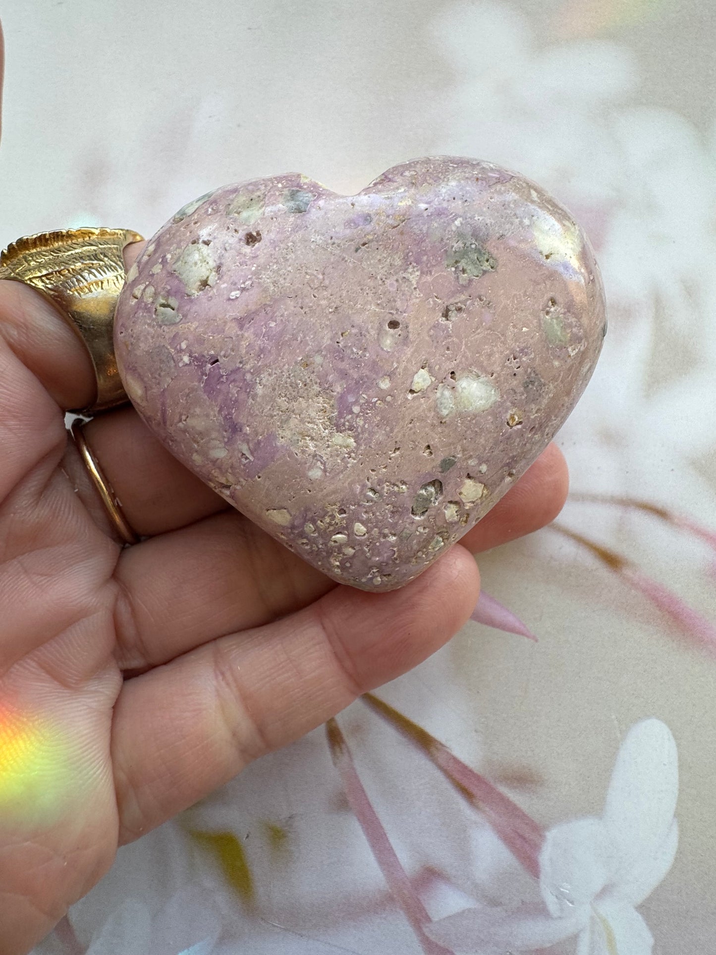 Phosphosiderite Heart 75 g Peru Pastel Beauty - Moon Room Shop and Wellness