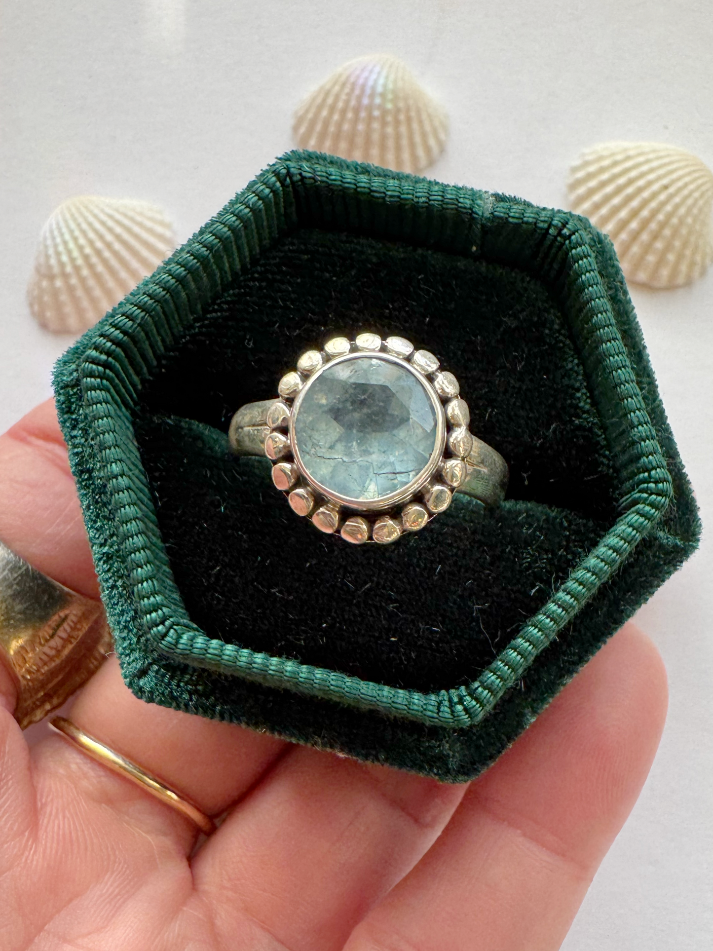 Aquamarine Sterling Silver Ring Size 8 - Moon Room Shop and Wellness
