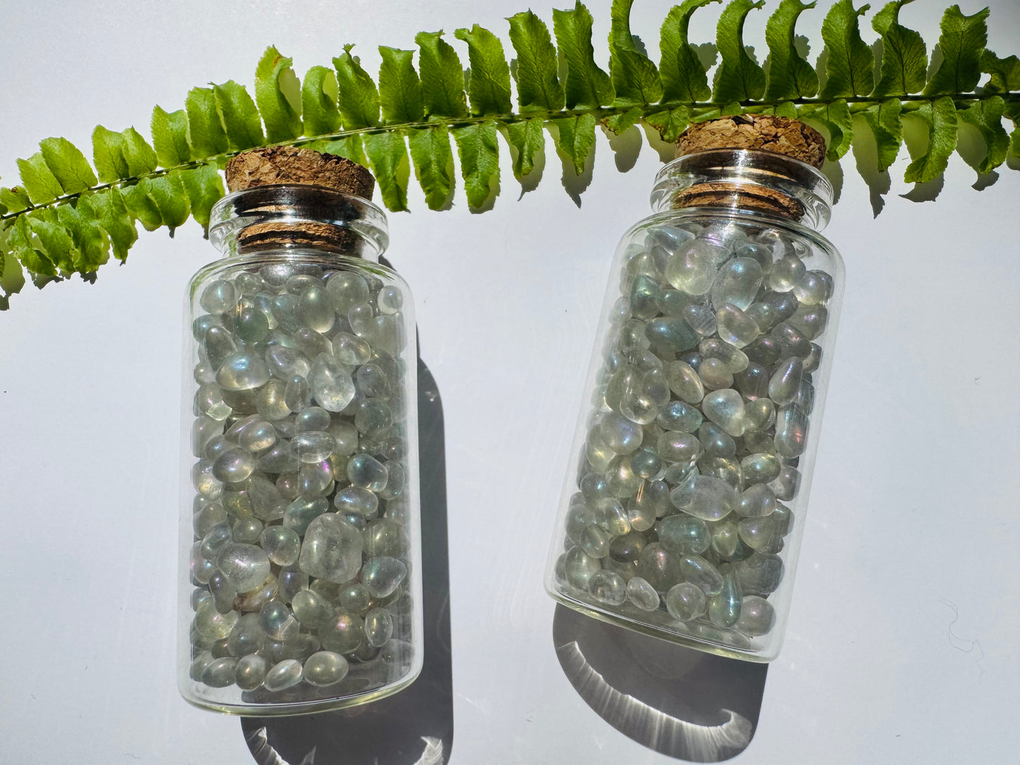 Aura Quartz Gem Chip 25 ml Glass Jar - Moon Room Shop and Wellness
