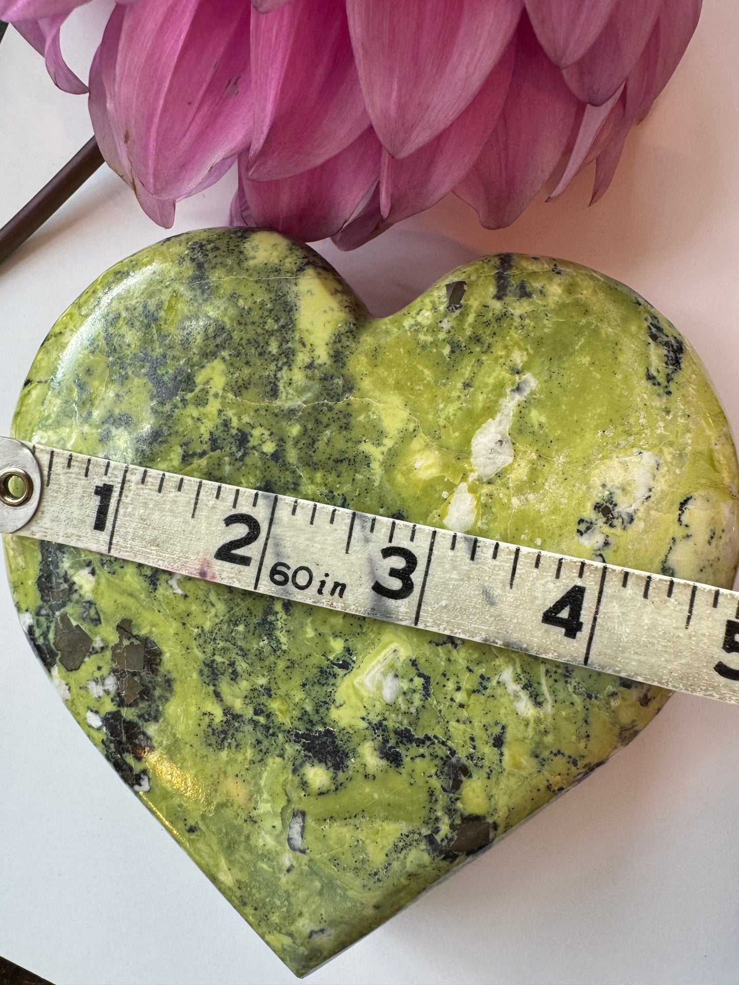 Serpentine with Pyrite Heart 2.69 lb- Mexico- Beauty! - Moon Room Shop and Wellness