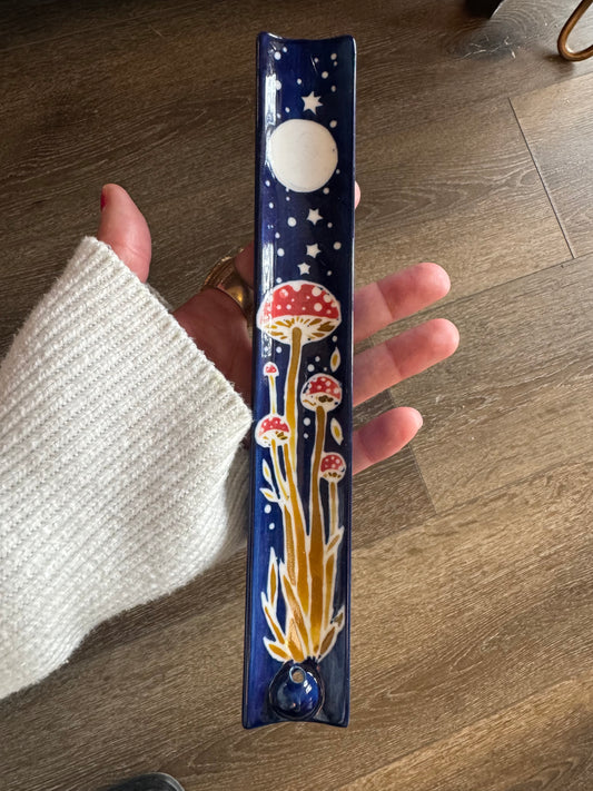 Toadstools Ceramic Incense Burner - Moon Room Shop and Wellness