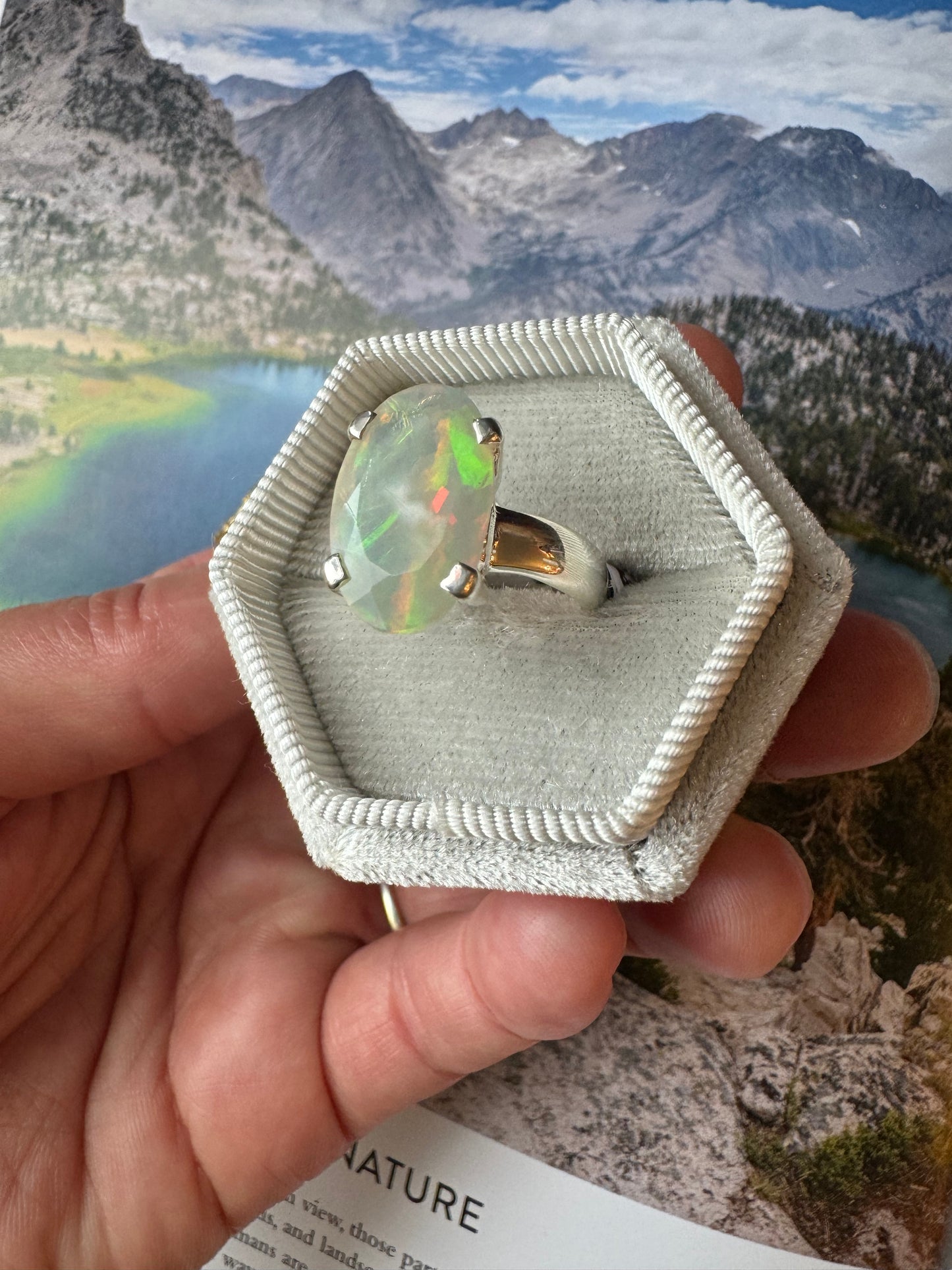 Opal Sterling Silver Ring Size 7 - Moon Room Shop and Wellness