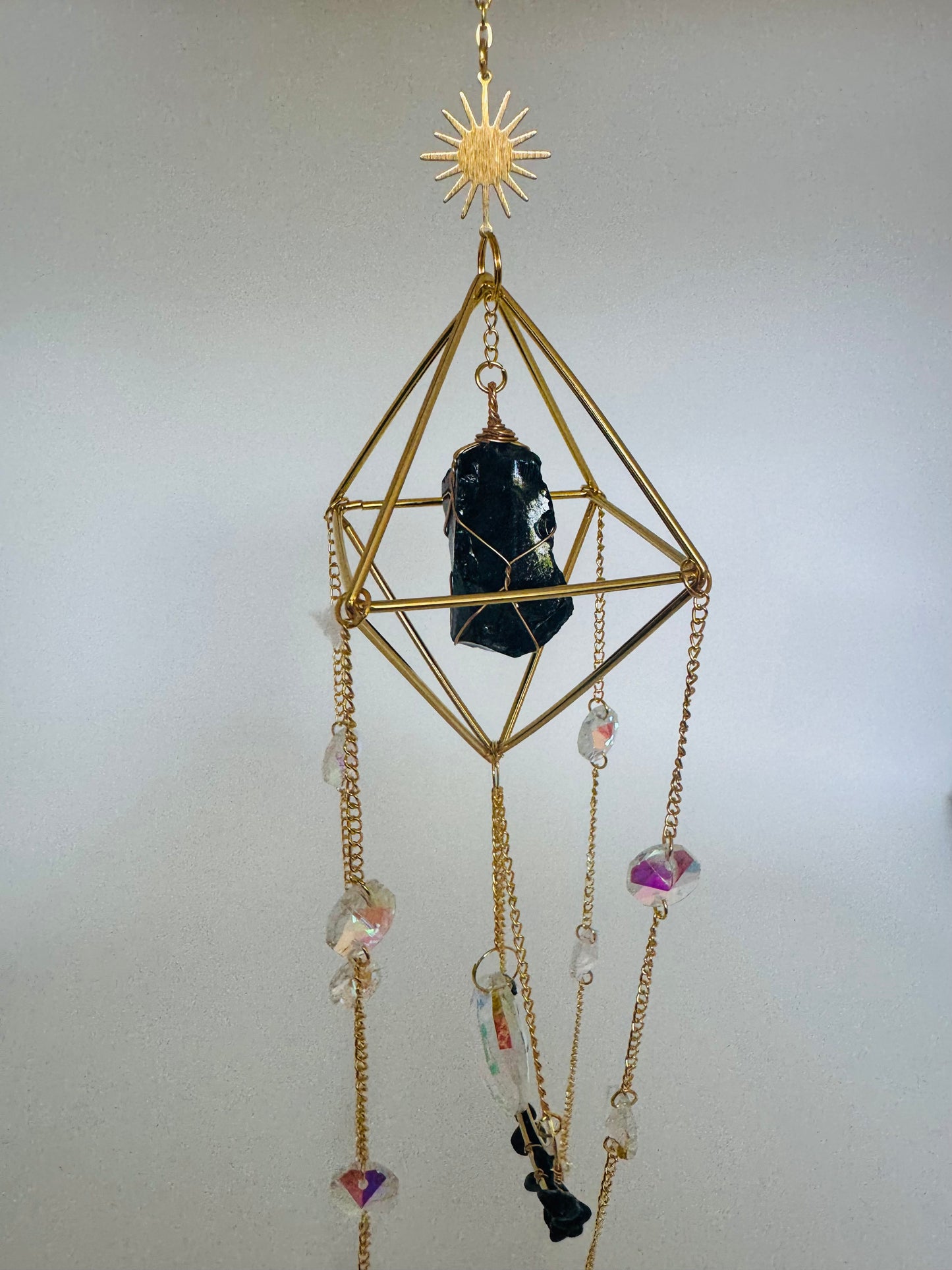 Black Obsidian Hanging Suncatcher - Moon Room Shop and Wellness