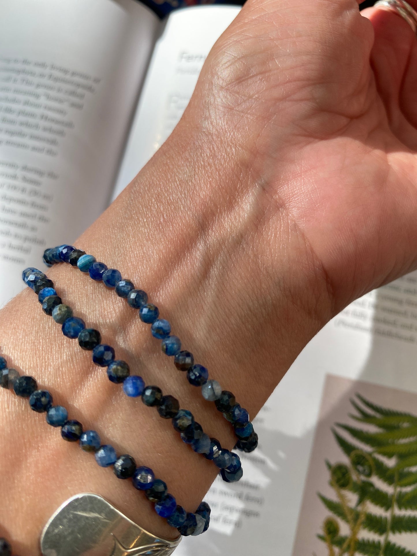 Blue Kyanite Faceted Bracelet 4mm - Moon Room Shop and Wellness