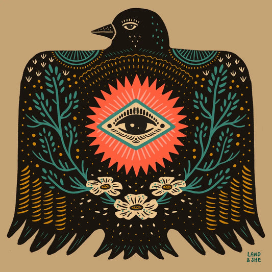 Black Bird Print 8x8 - Moon Room Shop and Wellness