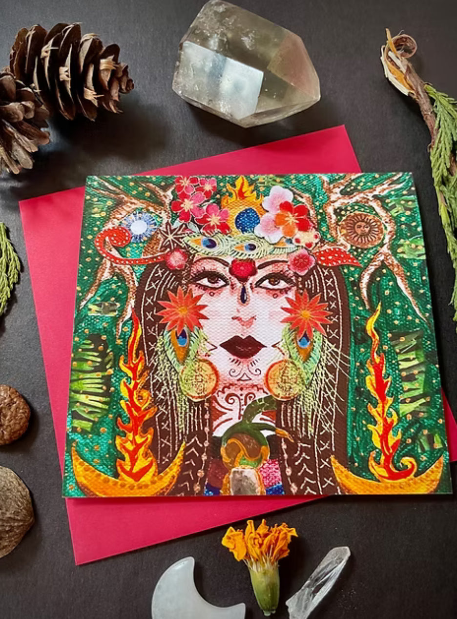Forest Queen Card Vashon Artist Diana Comstock - Moon Room Shop and Wellness