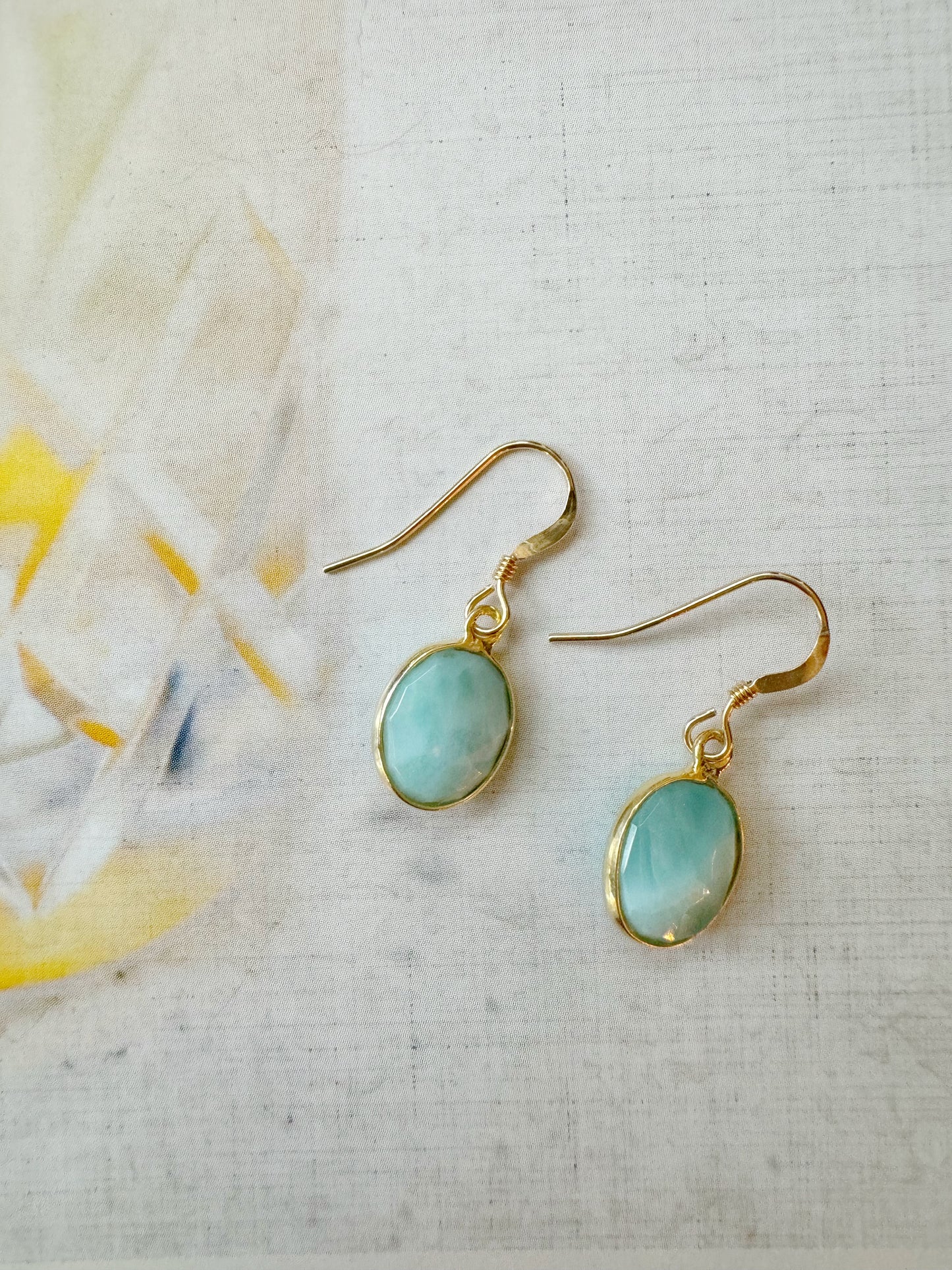 Larimar Gold Fill Earrings - Moon Room Shop and Wellness