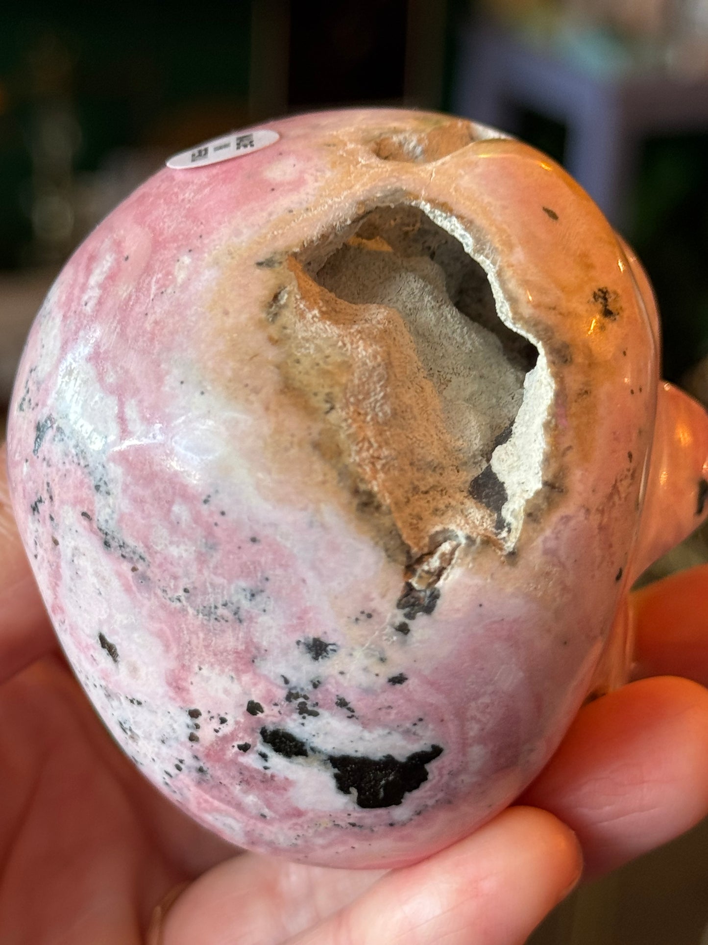 Rhodonite Skull -402 g- Peru - Moon Room Shop and Wellness