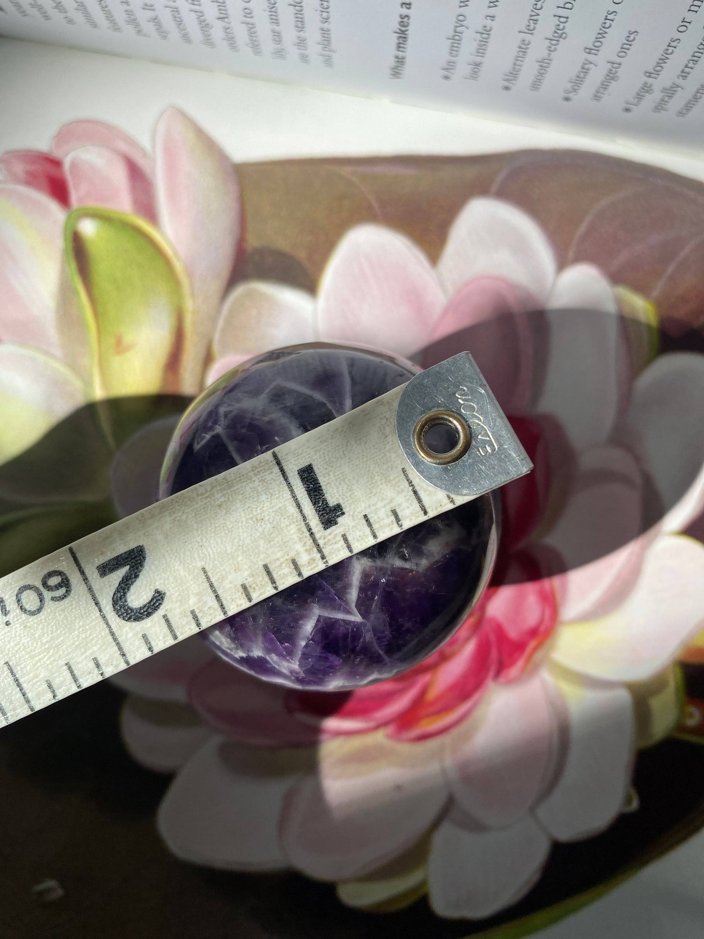Chevron Amethyst Sphere 174 g - Moon Room Shop and Wellness