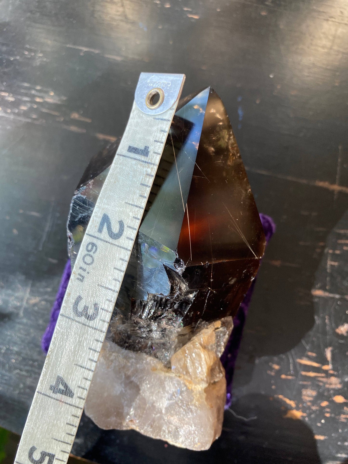 Smoky Quartz Rutilated Point 1.5 lb Brazil Spectacular Beauty - Moon Room Shop and Wellness